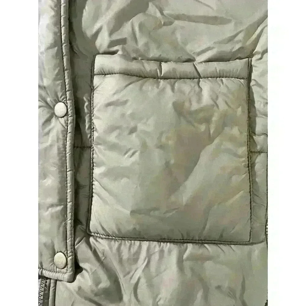 Kids Size 11/12 Forever 21 Green/Orange Oversized Puffer Coat NWT ￼ - Picture 4 of 7